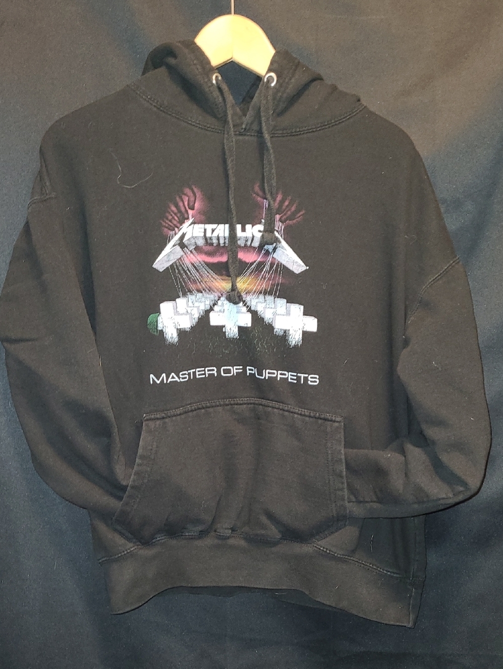 Master of Puppets Black Pullover Hoodie Size MED